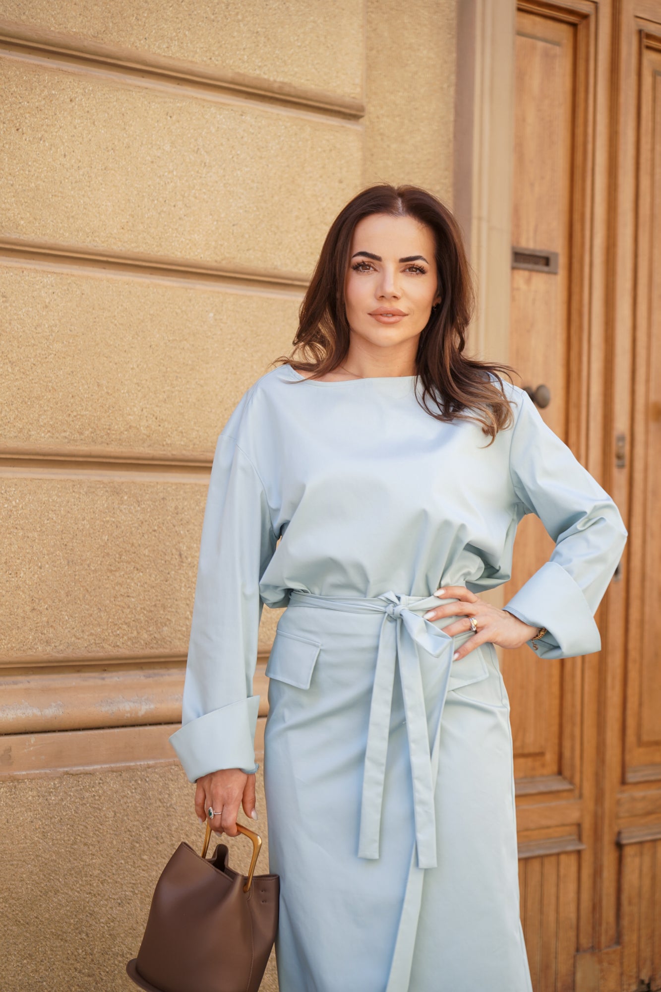 Blusa a maniche larghe