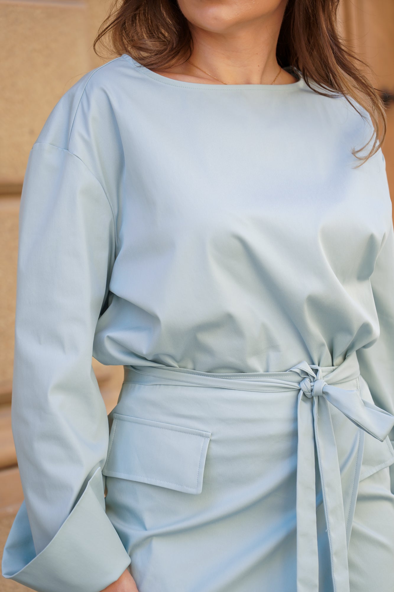 Blusa a maniche larghe