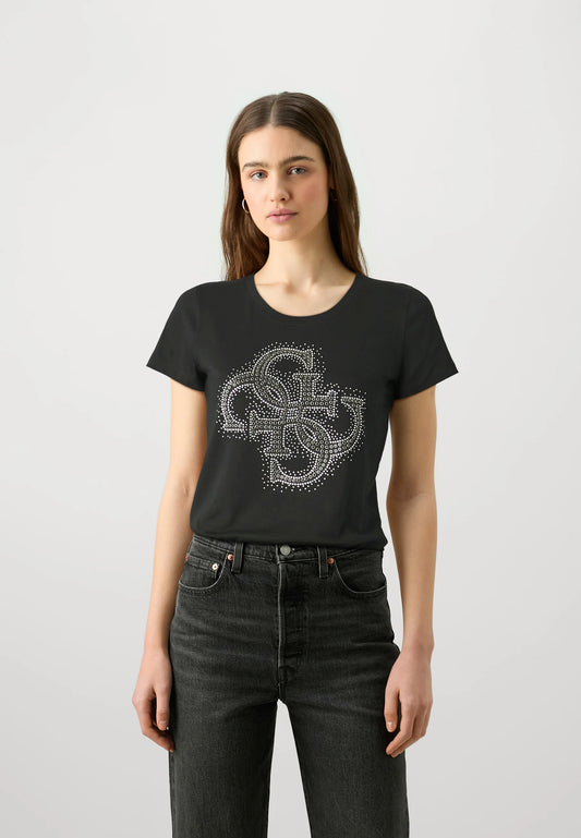 T-shirt con strass Guess