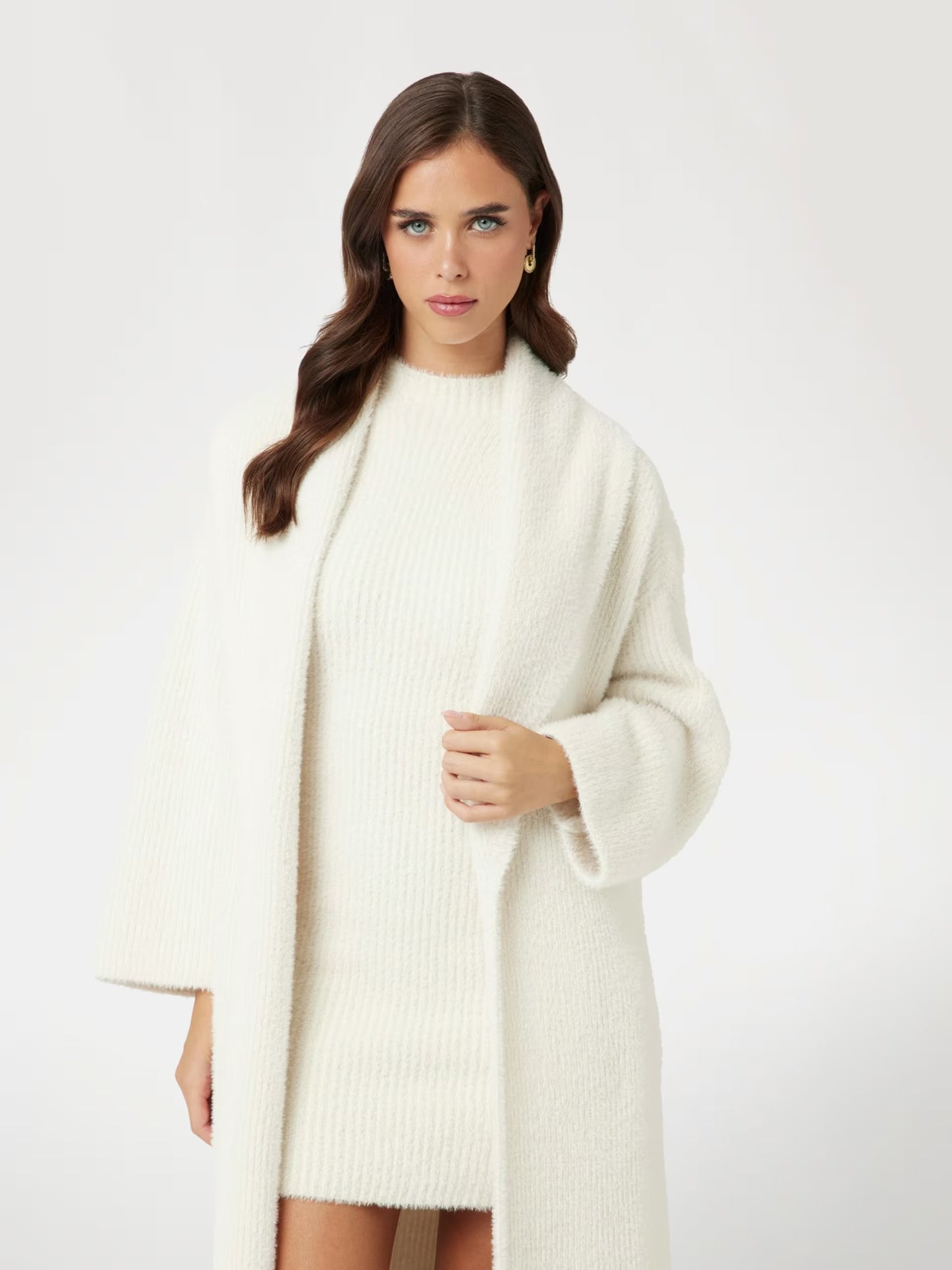 Cardigan relaxed filato fuzzy