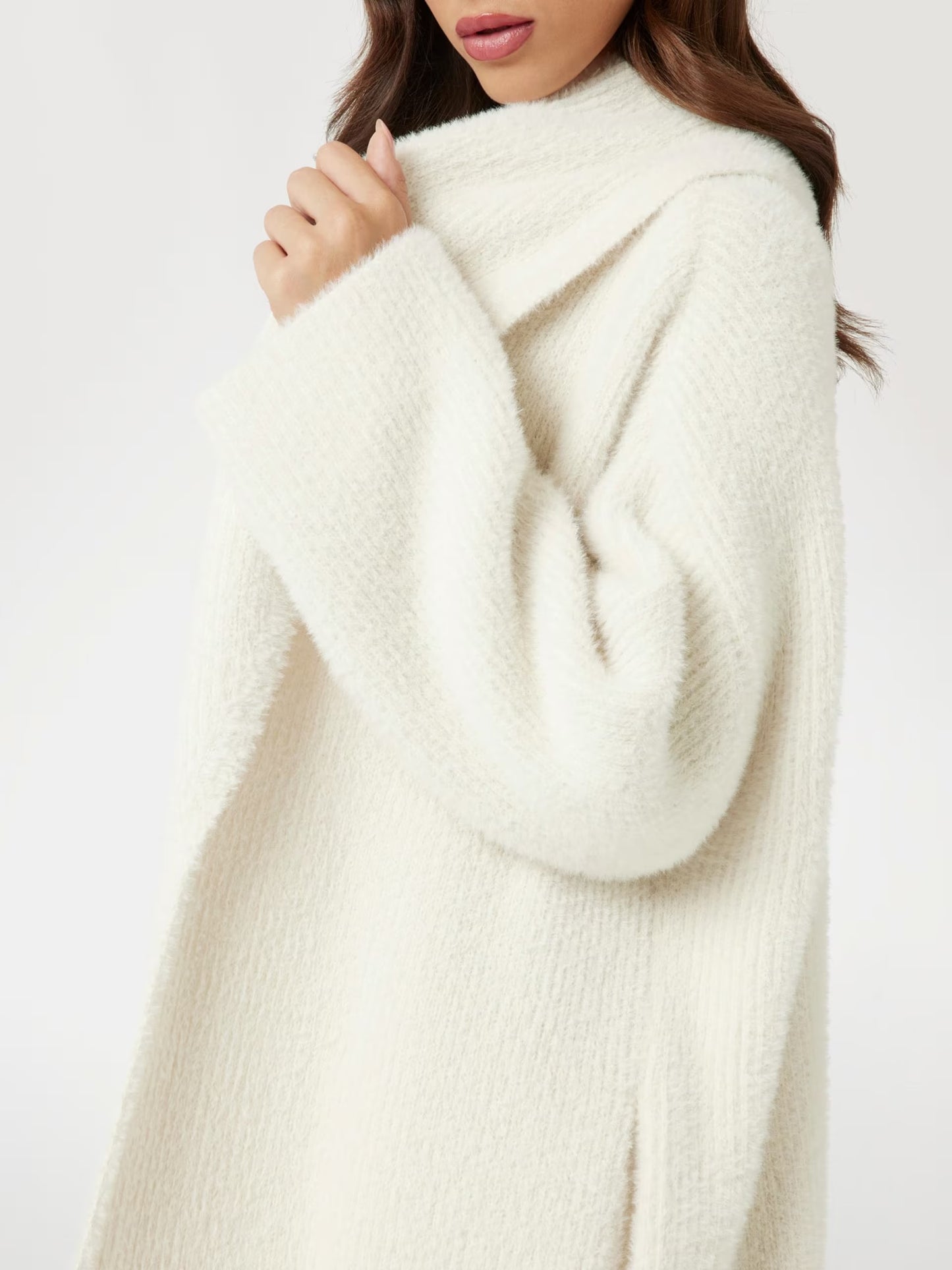 Cardigan relaxed filato fuzzy