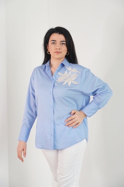 Camicia con cristalli