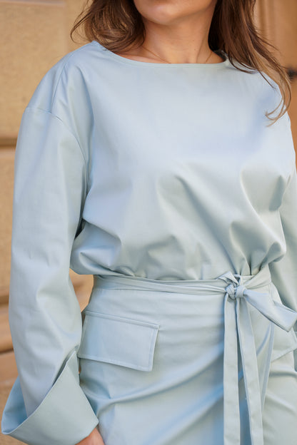Blusa a maniche larghe
